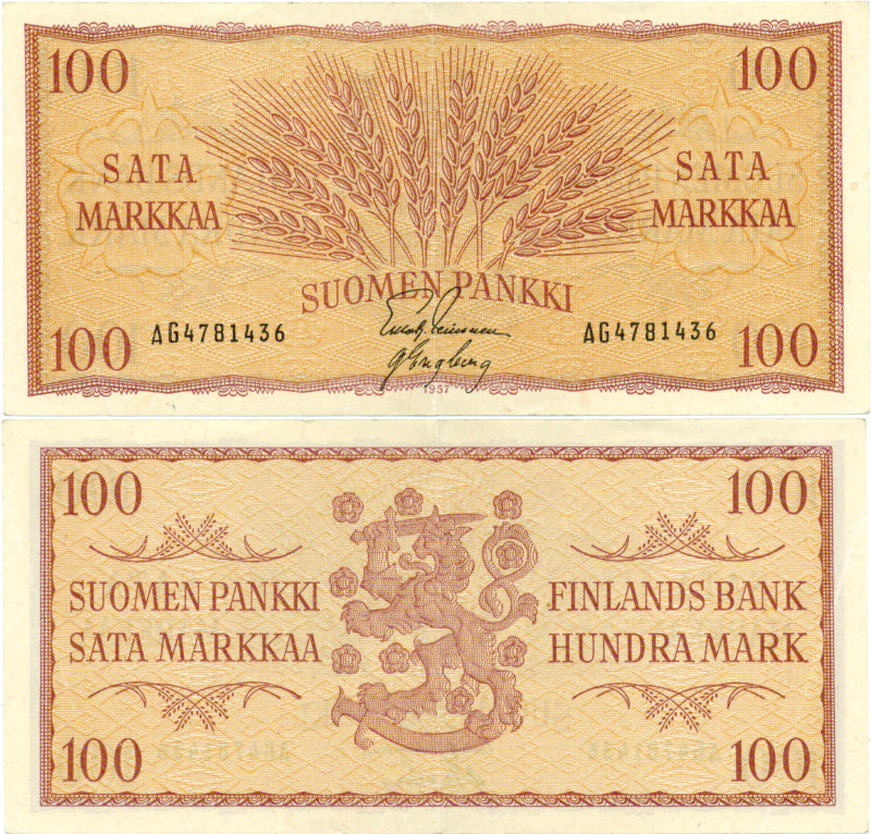 100 Markkaa 1957 AG4781436 kl.5
